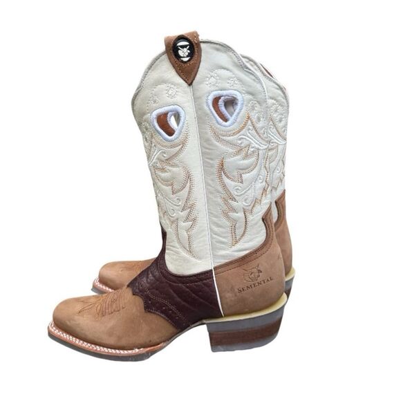 Rancho Semental Western Boots
Brown & Ivory Leather. Men's 8 Woman's 9.5. - Picture 2 of 6